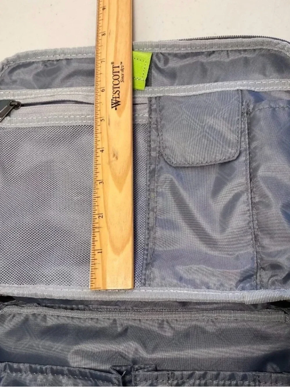 Sharper Image Portable Electronics Organizer Case in Gray with Lime Green Accent